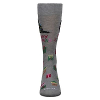 MeMoi Men's Meowy Christmas Holiday Crew Socks