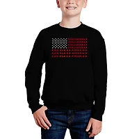LA Pop Art Boy's Word Sweatshirt - God Bless America