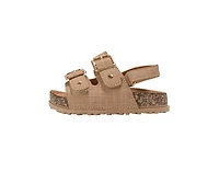 bebe Toddler Girl's Buckle Strap Sandals with Back and Charm Detail