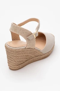 Forever & Always Womens Sinta Suede Leather Platform Espadrille