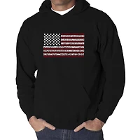 LA Pop Art 50 States USA Flag - Men's Word Hooded Sweatshirt