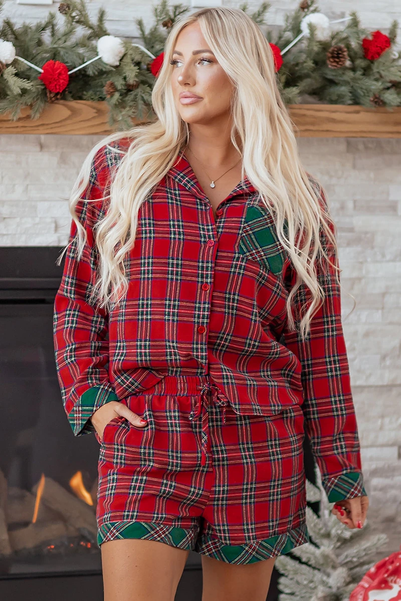 Threaded Pear Women's Lananina 2pcs Pajama Set Long Sleeve Top