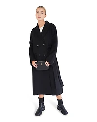 Belle & Bloom Womens Right There Wool Blend Side Tie Coat