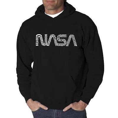 LA Pop Art Worm Nasa - Men's Word Hooded Sweatshirt