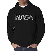LA Pop Art Worm Nasa - Men's Word Hooded Sweatshirt