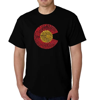 LA Pop Art Men's Word T-Shirt - Colorado