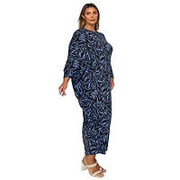 L I V D Women's Plus Jessica Asymmetrical Maxi Dress