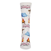 MeMoi Happy Camper Bamboo Blend Crew Socks
