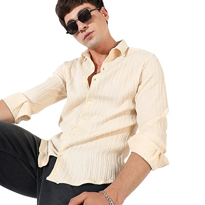 Men's Textured Casual Shirt