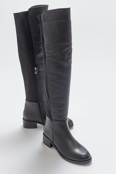 Forever & Always Womens Cassie Leather Knee High Boot