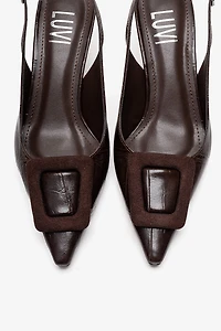 Prologue Shoes Womens Dublin Buckle Stiletto Pump