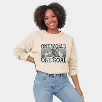 Simply Sage Market - One World, Goal Soccer  Women's Graphic Sweatshirt
