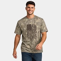 Simply Sage Market - American Flag Distressed Men's Heavyweight Crew