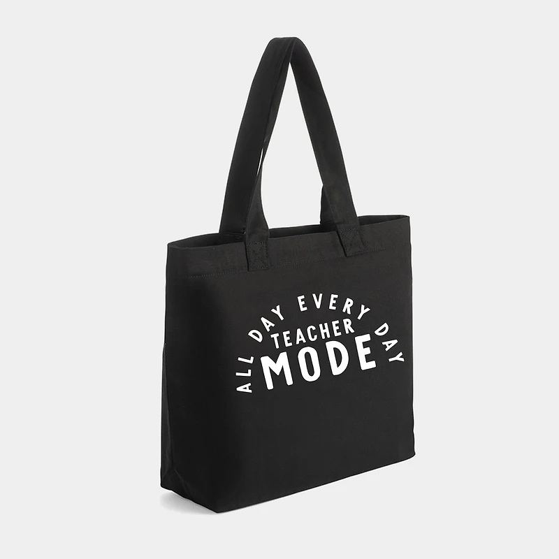 Simply Sage Market - Zippered Canvas Tote Teacher Mode All Day