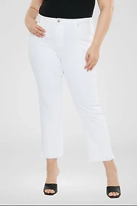 Kancan Women's Plus High Rise Slim Straight Jeans Rita