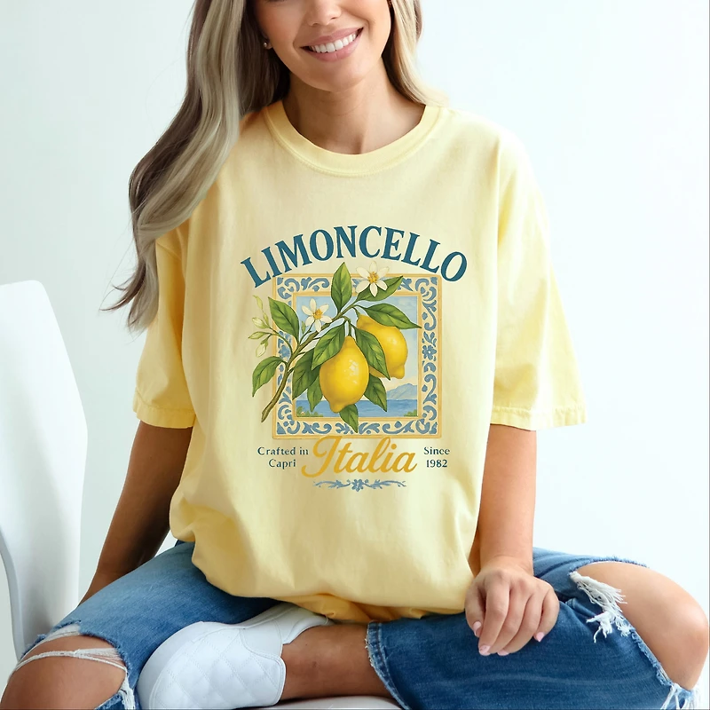 Simply Sage Market - Limoncello Frame Women's Garment Dyed Graphic T-Shirt