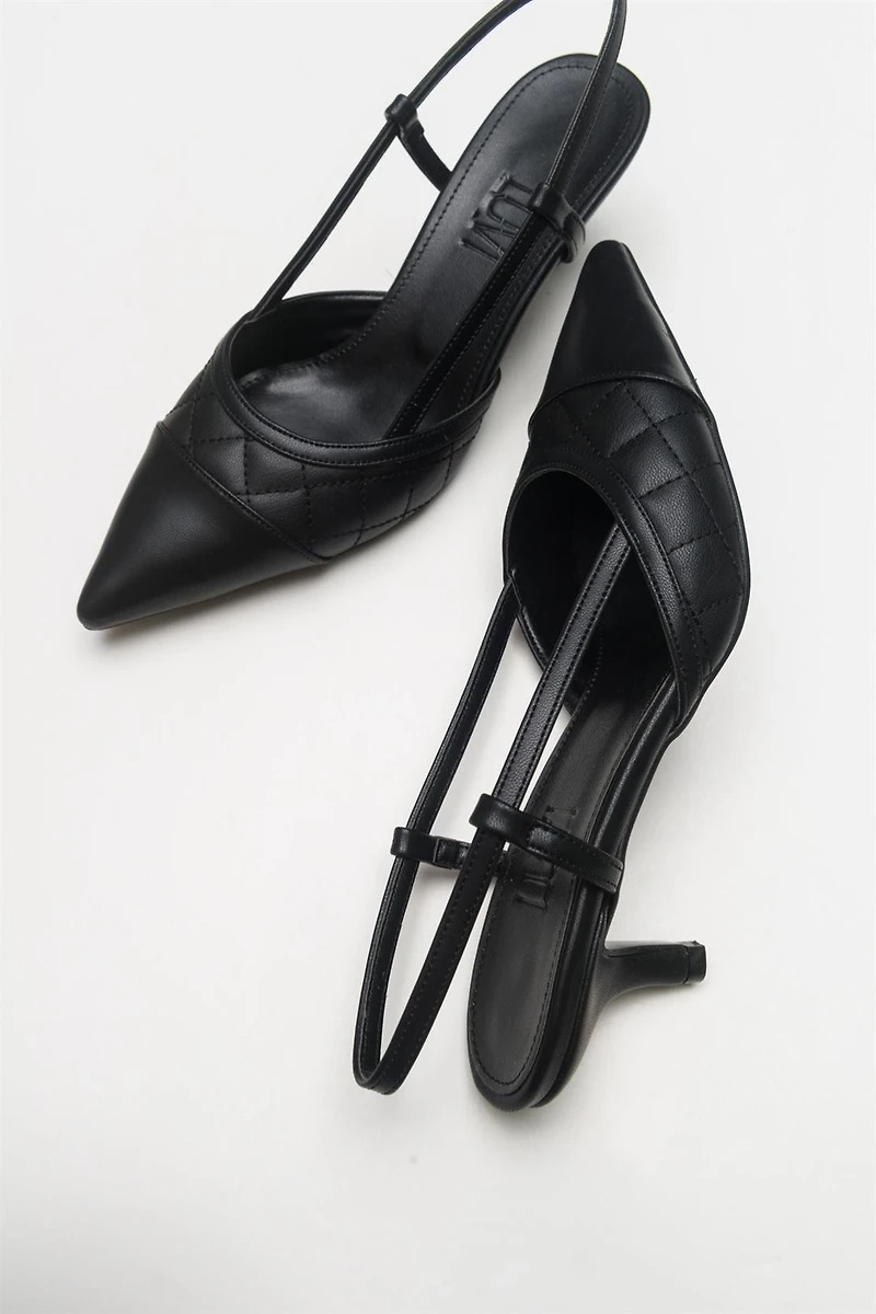 Prologue Shoes Womens Point Pointed Toe Slingback Pump