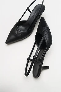 Prologue Shoes Womens Point Pointed Toe Slingback Pump