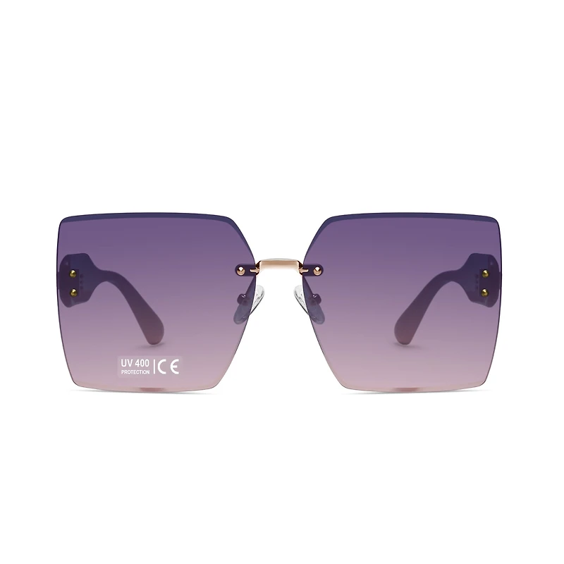 AGP PARIS Women's Square Acetate Gradient Lens UV400 Sunglasses
