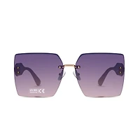 AGP PARIS Women's Square Acetate Gradient Lens UV400 Sunglasses