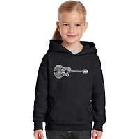 LA Pop Art Girls Word Hoodie - Country Guitar