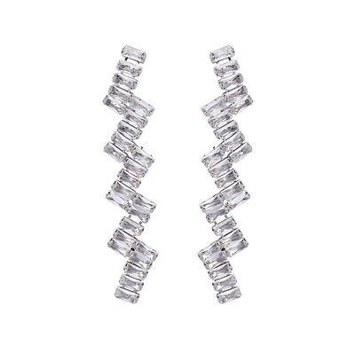 AGP PARIS Womens Elegant Zigzag Drop Earrings