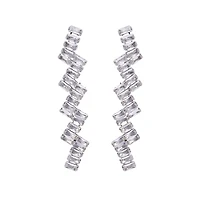 AGP PARIS Womens Elegant Zigzag Drop Earrings