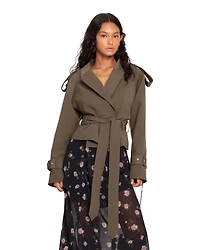 Belle & Bloom Fast Car Cropped Trench