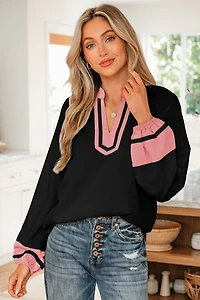 Threaded Pear Women's Siya Long Sleeve Blouse Top