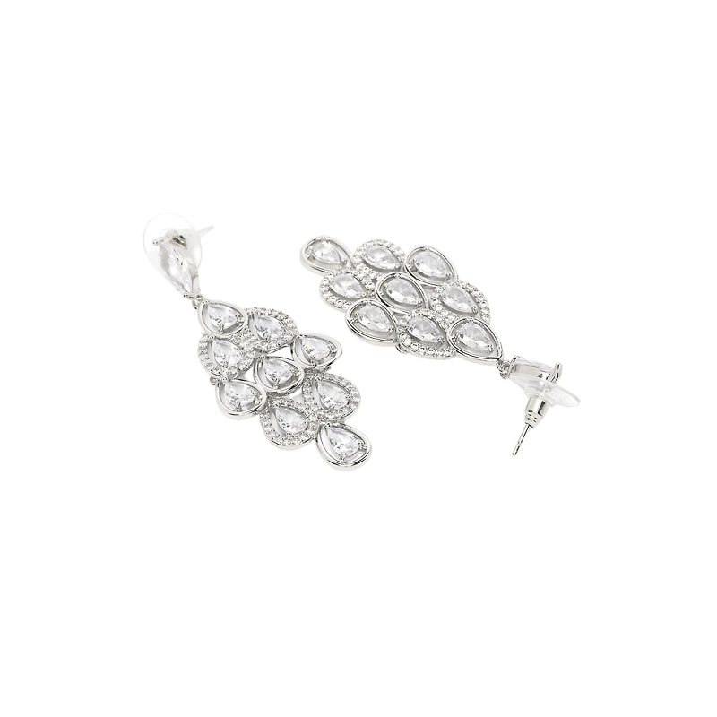 AGP PARIS Pearlescent Waterfall Womens Necklace and Earrings Set