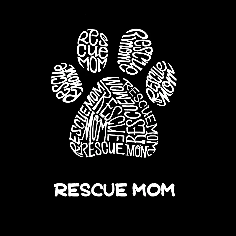 LA Pop Art Girls Word T-Shirt - Rescue Mom