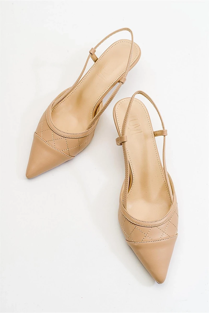 Prologue Shoes Womens Point Pointed Toe Slingback Pump