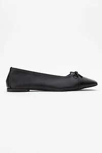 Forever & Always Womens Rony Leather Ballet Flats