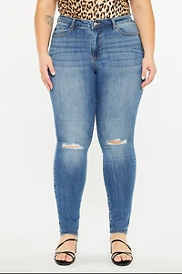 KanCan Women's Plus Mid Rise Super Skinny Sharon Jeans
