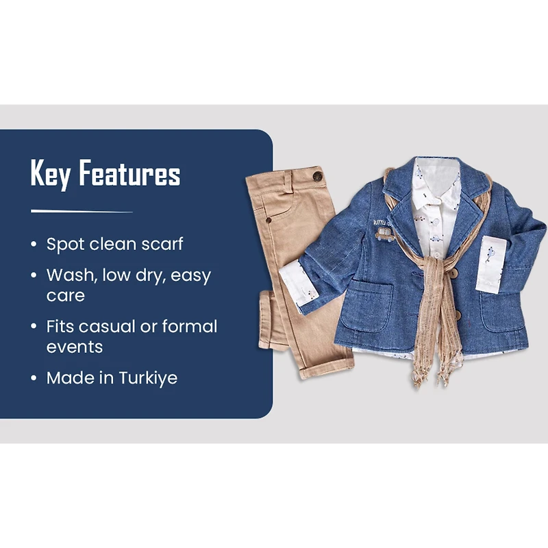 Wear Sierra Boys Toddler 3‑Piece Suit Set