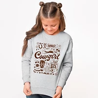 The Juniper Shop - Cowgirl Sketched Icons Youth Graphic Sweatshirt