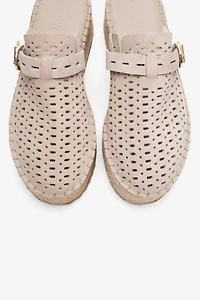 Forever & Always Womens Louis Leather Platform Sandals