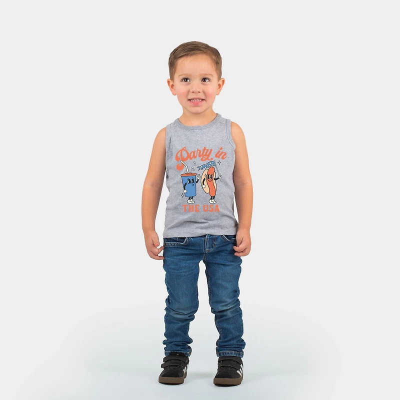 The Juniper Shop - Party USA Hot Dog Toddler Graphic Tank