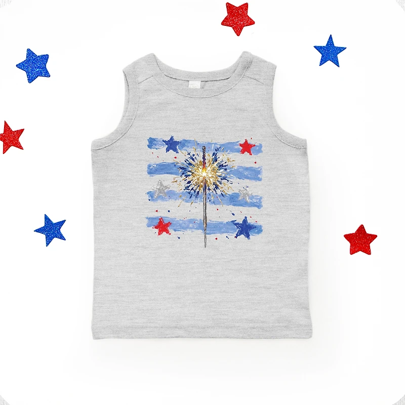 The Juniper Shop - Toddler Graphic Tank Sparkler Stripes