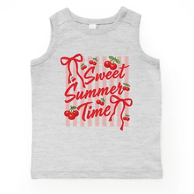 The Juniper Shop - Sweet Summer Time Cherries Coquette Toddler Graphic Tank