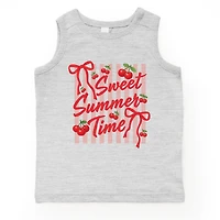 The Juniper Shop - Sweet Summer Time Cherries Coquette Toddler Graphic Tank