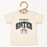 The Juniper Shop - Baseball Sister Varsity Coquette Toddler Short Sleeve Graphic T-Shirt