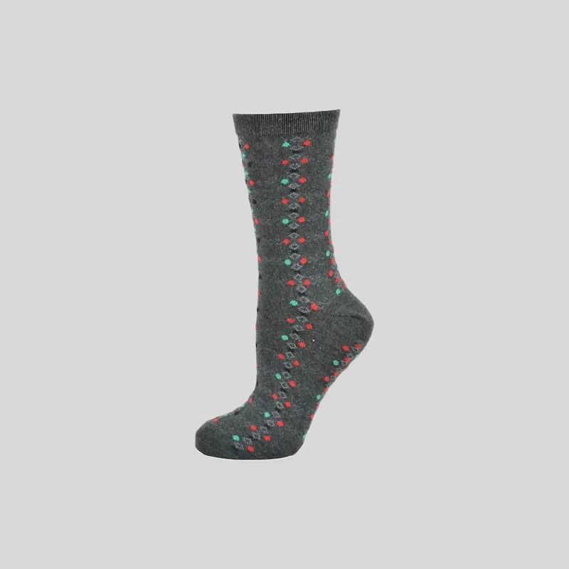 Wear Sierra Women's Cotton Geometric Crew Socks