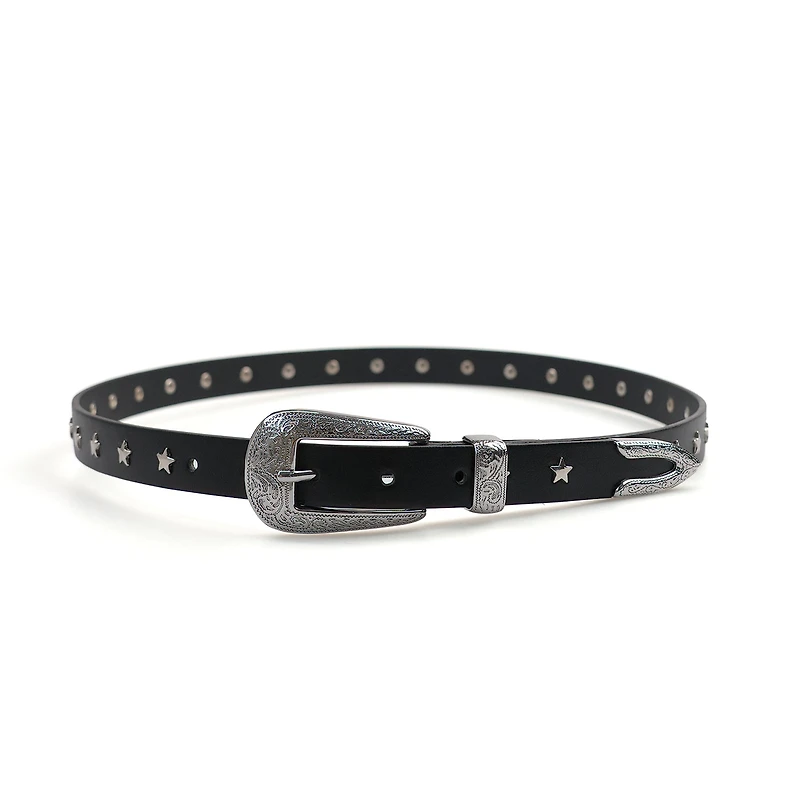 AGP PARIS Black Slim Women's Belt