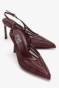 Prologue Shoes Womens Eleana Slingback Mesh Stiletto Pump