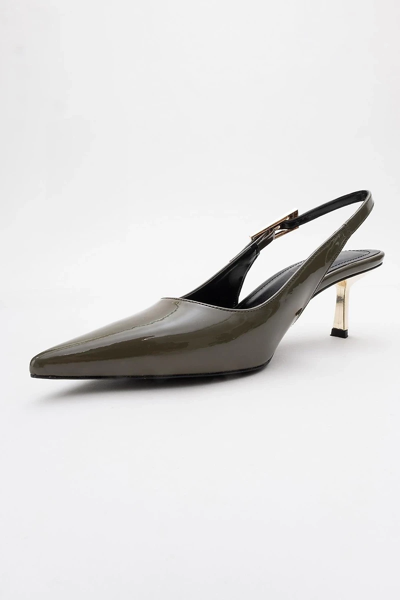 Prologue Shoes Womens Arty Pointed Toe Slingback Pump