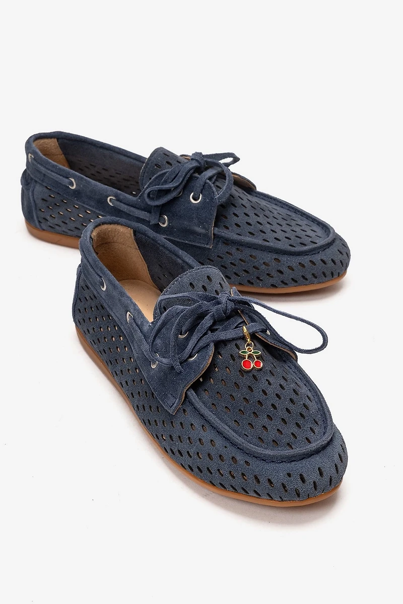 Forever & Always Womens Stevo Leather Lace Up Loafer