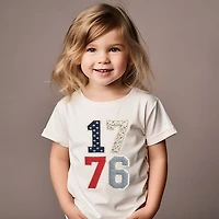The Juniper Shop - 1776 Stacked Faux Patchwork Toddler Short Sleeve Graphic T-Shirt