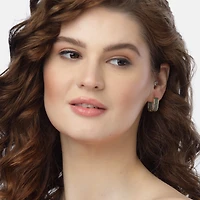 AGP PARIS Womens Golden Radiance Hoop Earrings