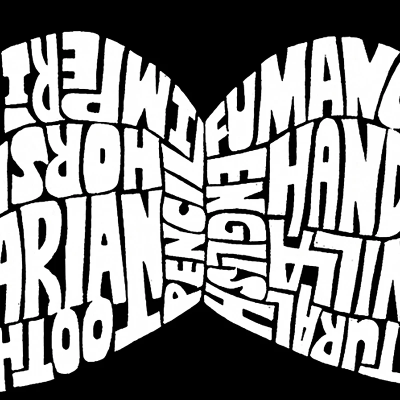 LA Pop Art Men's Word T-Shirt - Mustache